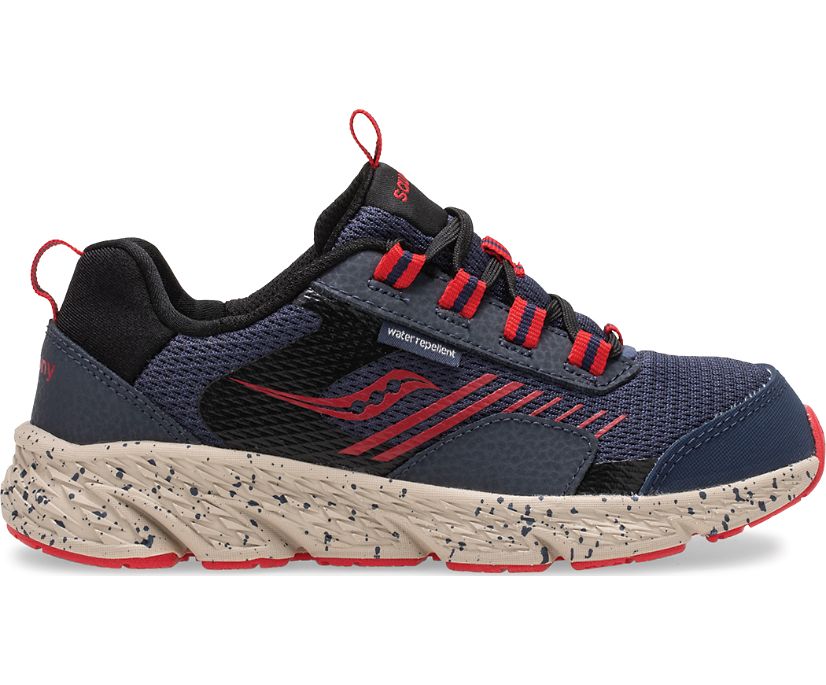 Tenis Saucony Viento Shield Niños Azul Marino Rojos | México 778BEXC
